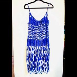 TOMMY BAHAMA BLUE SLIP DRESS w POCKETS